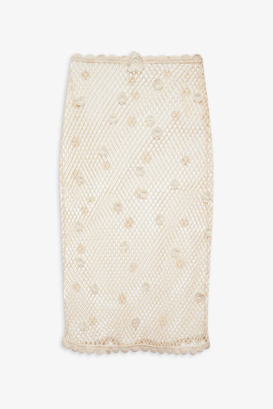 Betty Bouquet Knit Midi Skirt — Cream 4 Betty Bouquet Knit Midi Skirt — Cream