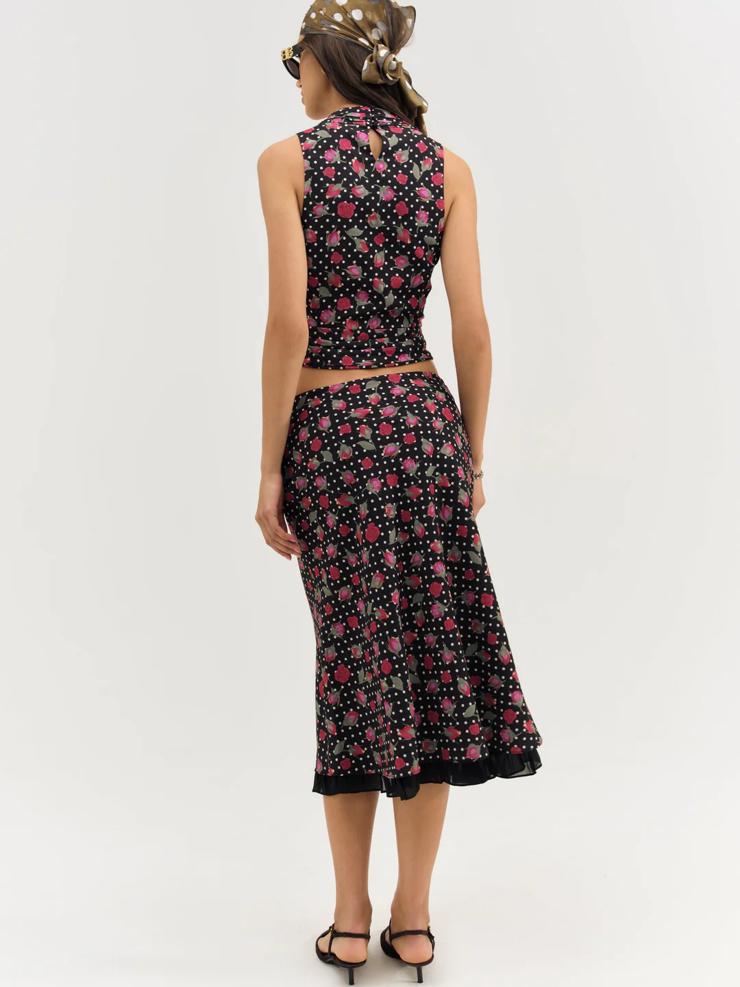 Betty Bud Midi Skirt — Black 3 Betty Bud Midi Skirt — Black