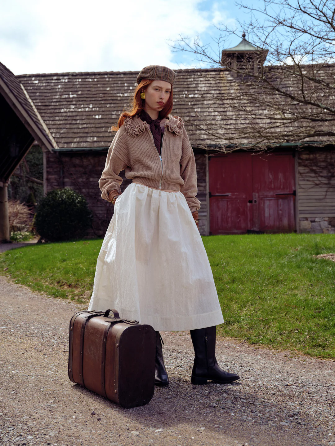 Billie Poplin Midi Skirt — Cream 4 Billie Poplin Midi Skirt — Cream