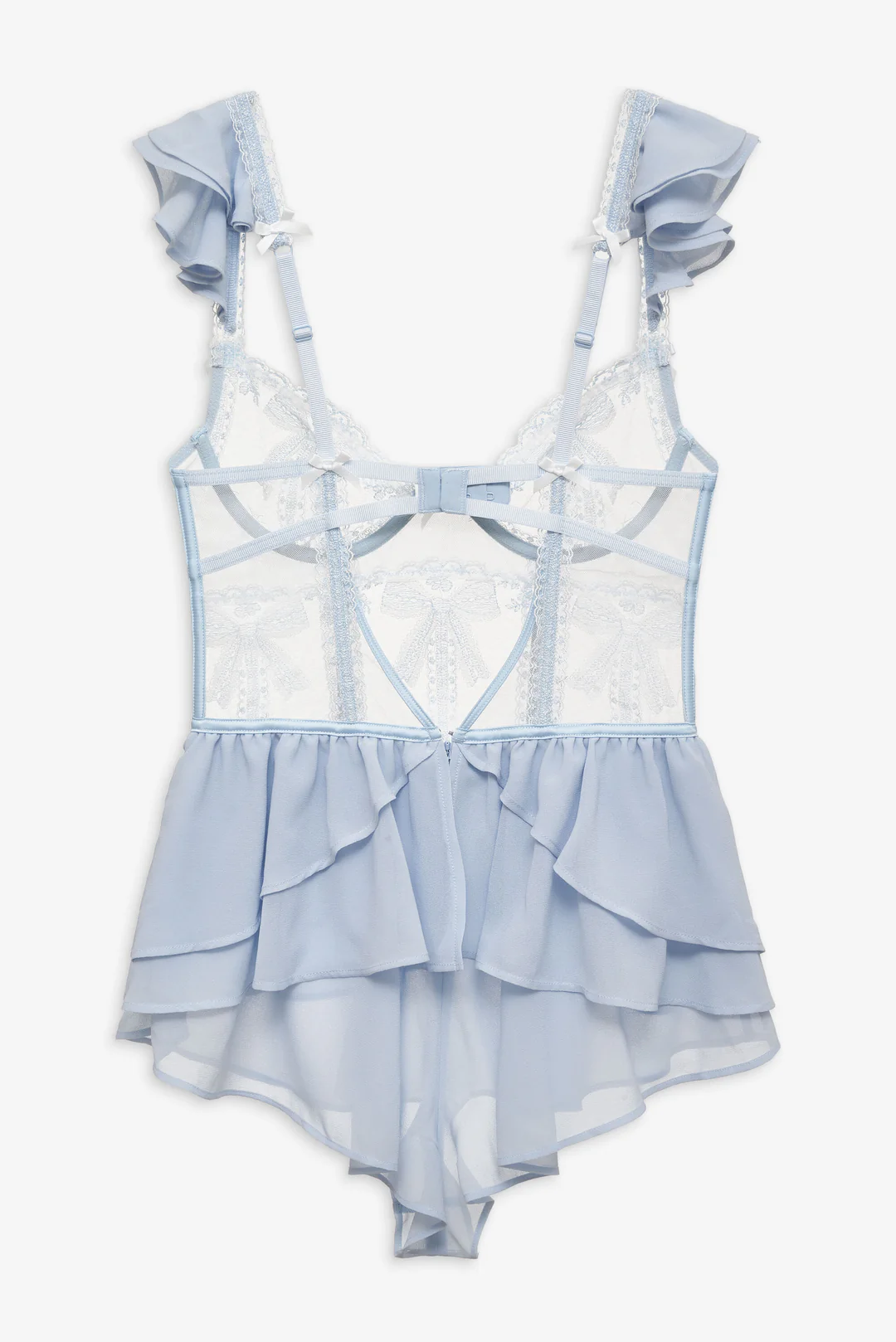 Blair Bow Romper — Blue