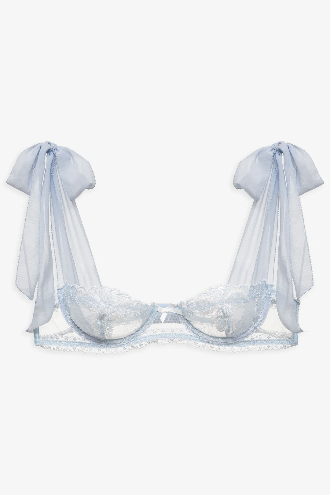 Blair Bow Underwire Bra — Blue