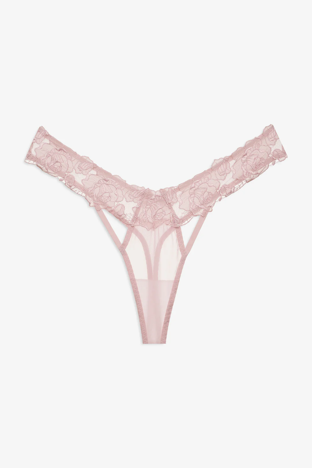Blissful Blooms Thong Panty — Pink 4 Blissful Blooms Thong Panty — Pink