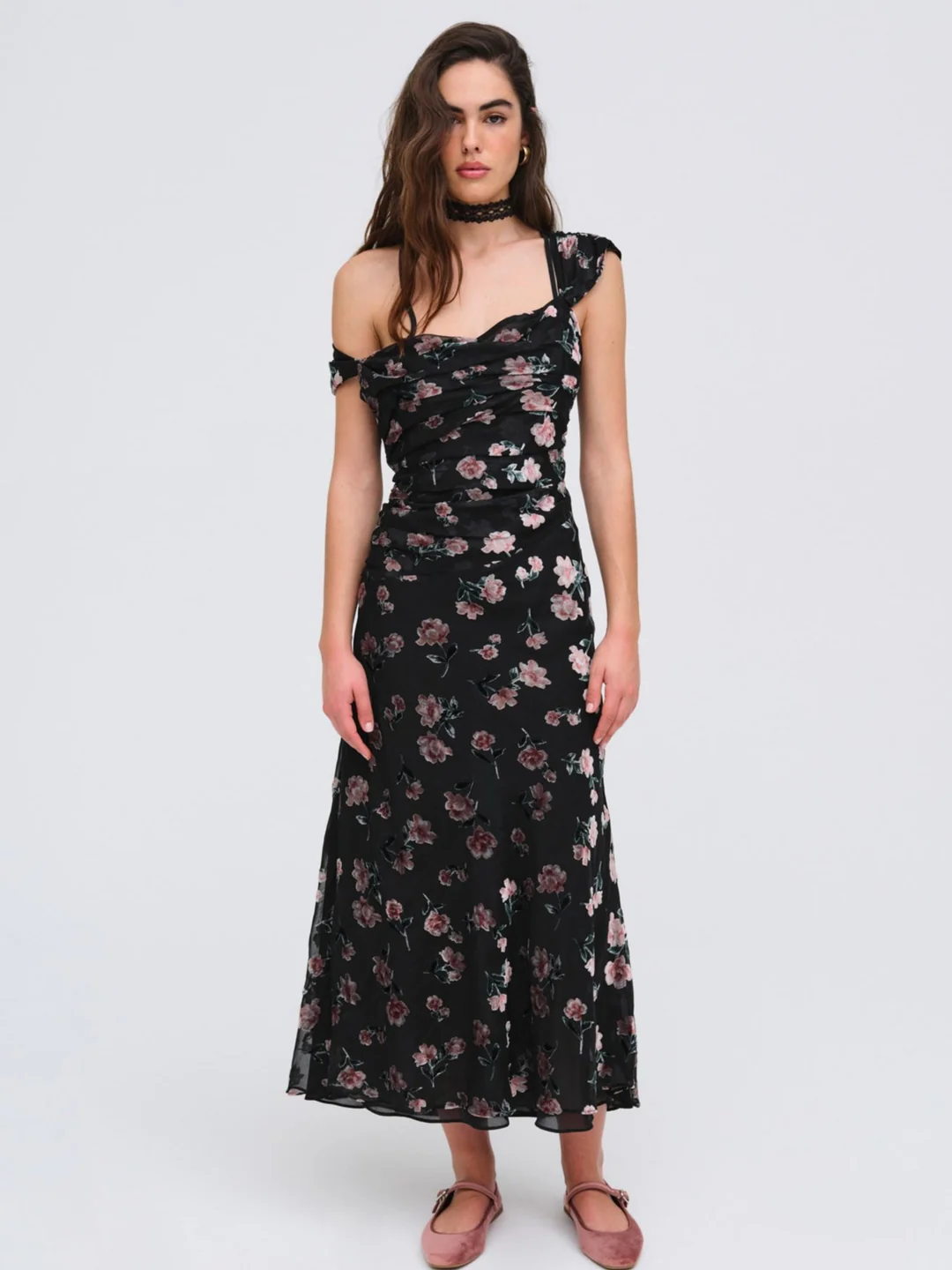 Aigrette Maxi Dress — Black