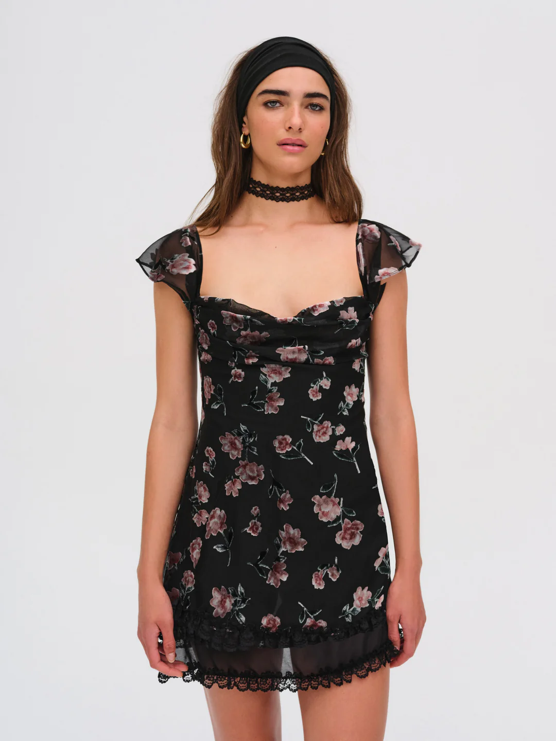Aigrette Mini Dress — Black