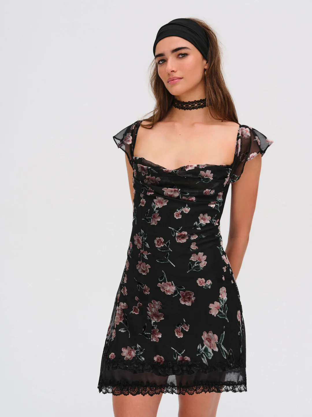 Aigrette Mini Dress — Black