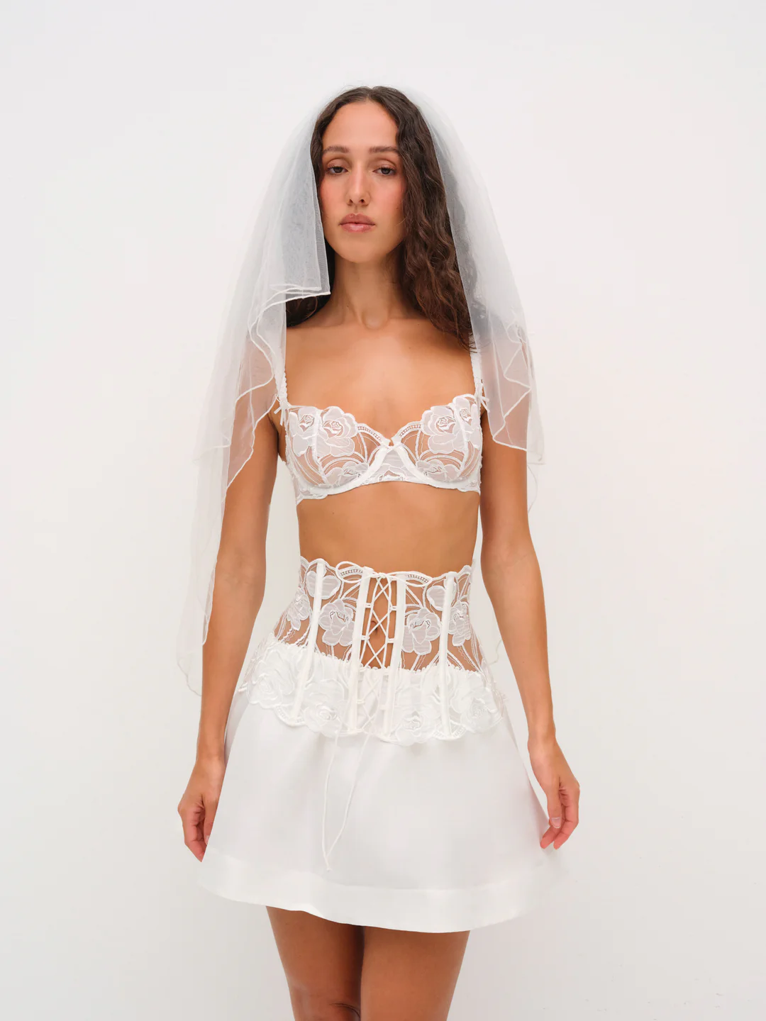 Blushing Blooms Underwire Bra — White