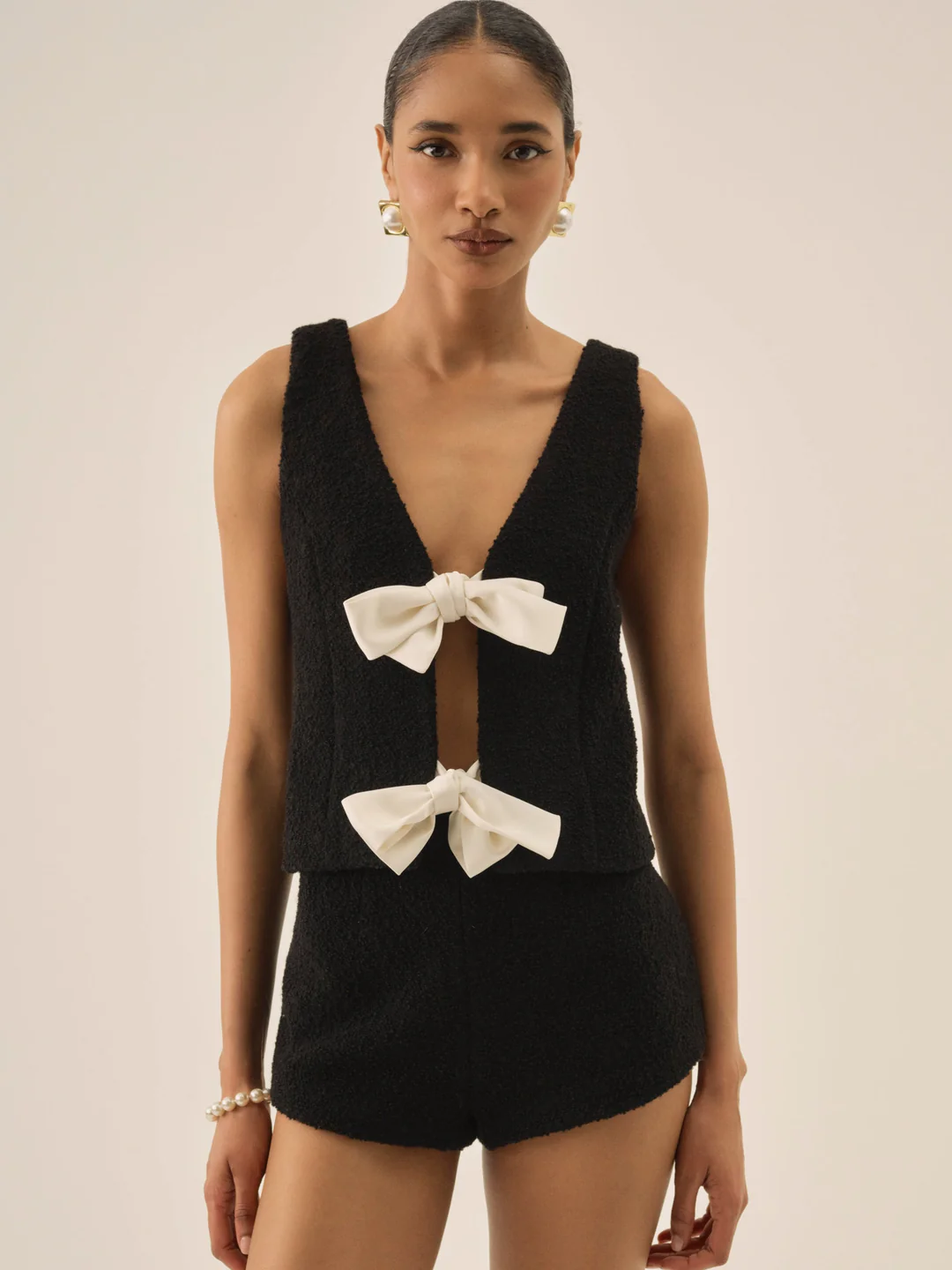 Bonnie Boucle Top — Black