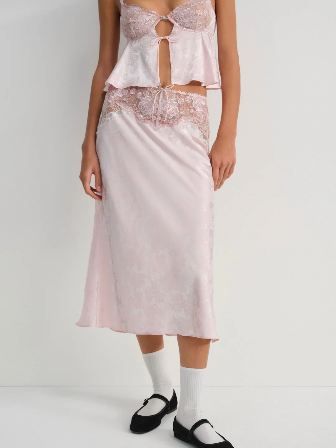 Camilla Midi Skirt — Pink