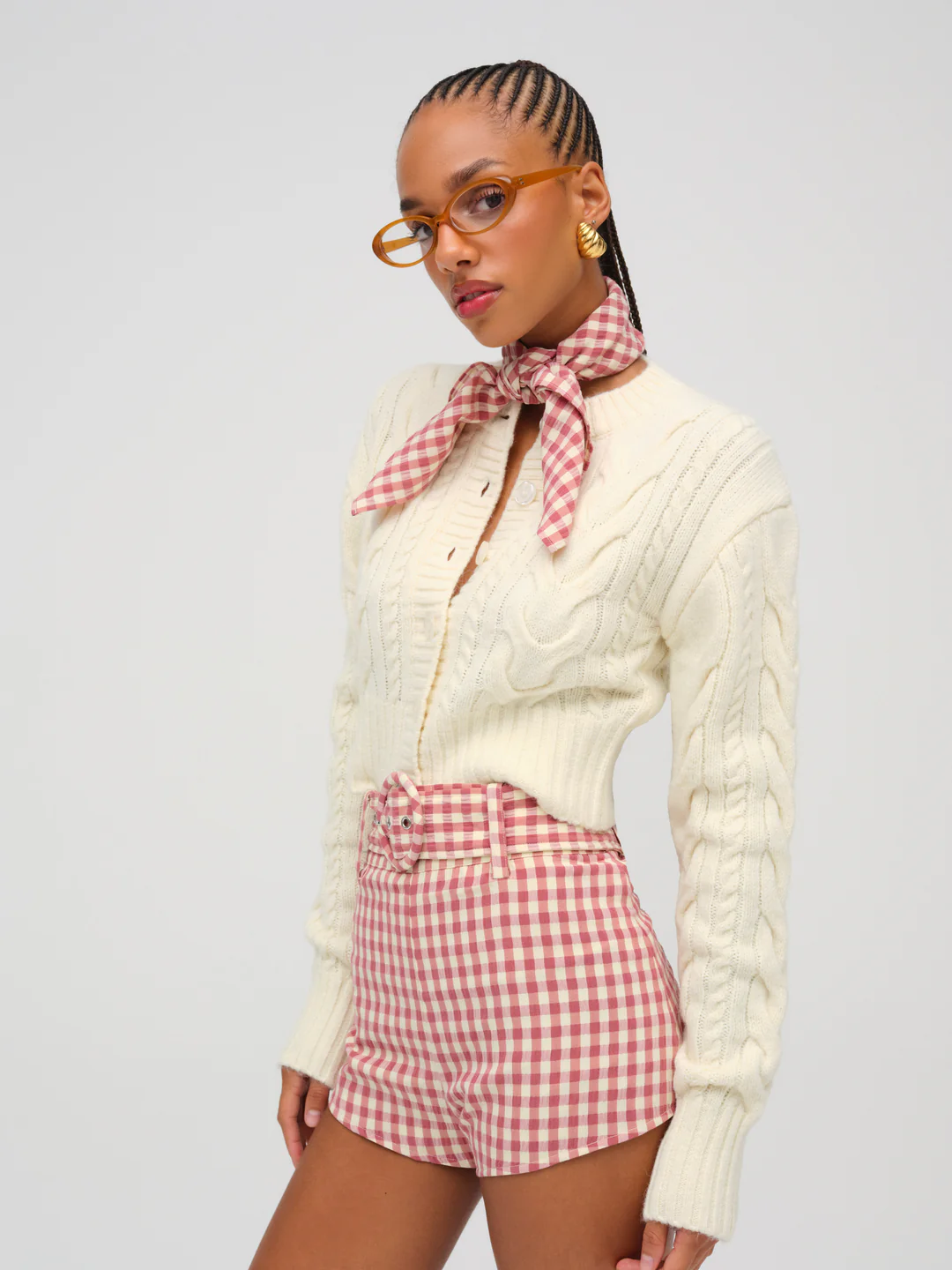 Camille Cable Knit Cardigan — Cream