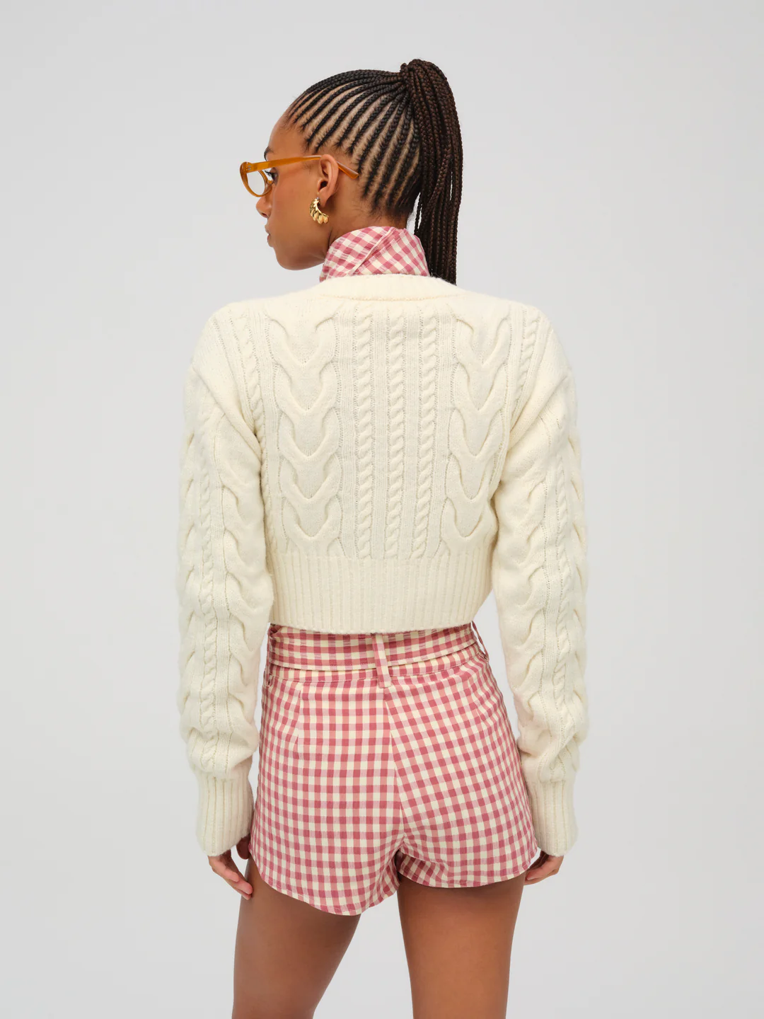Camille Cable Knit Cardigan — Cream