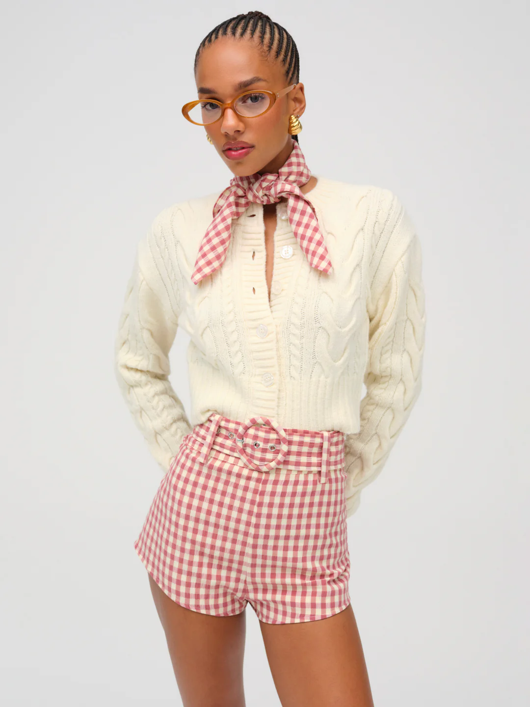 Camille Cable Knit Cardigan — Cream 3 Camille Cable Knit Cardigan — Cream