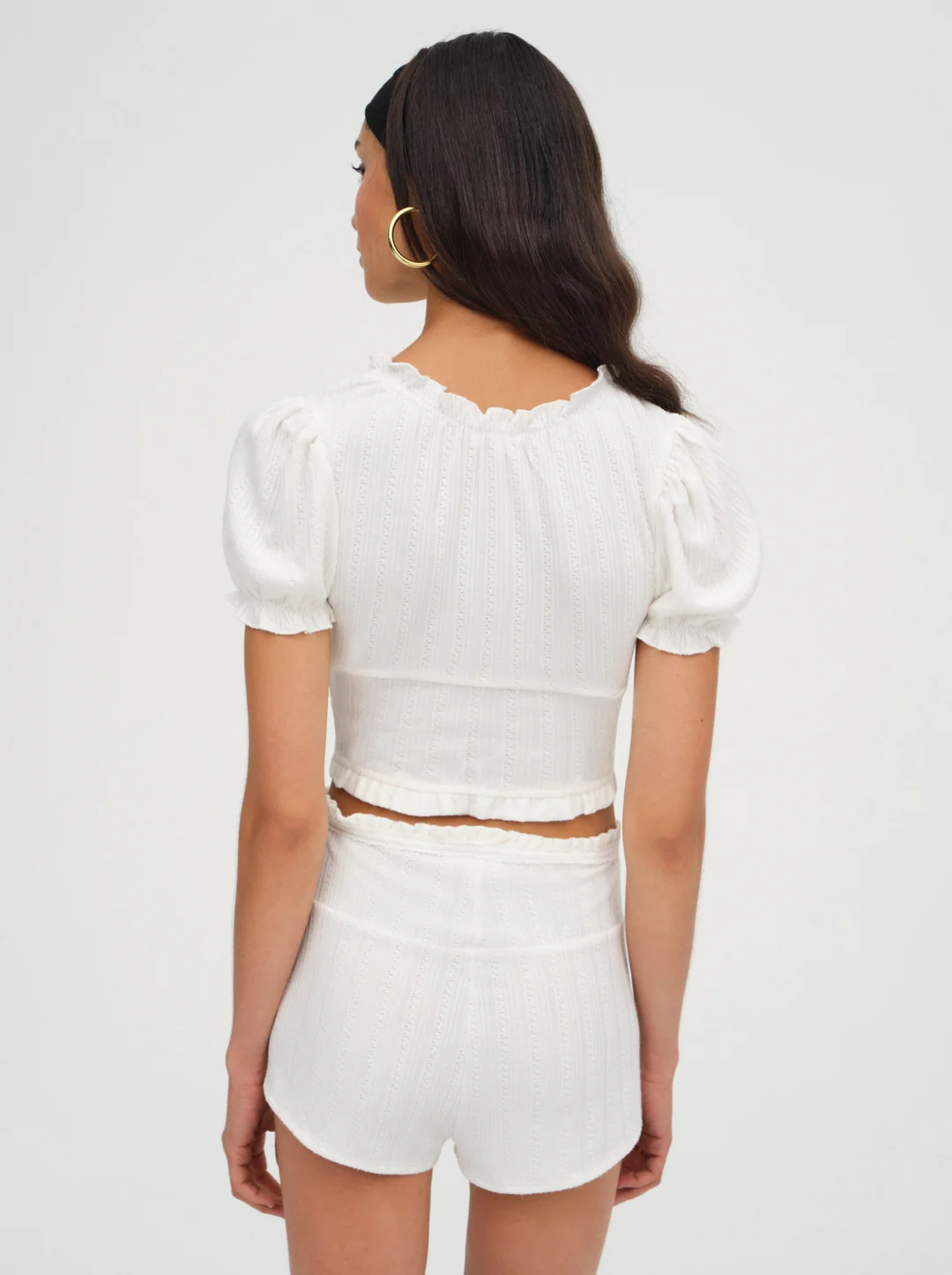 Allison Pointelle Short — White