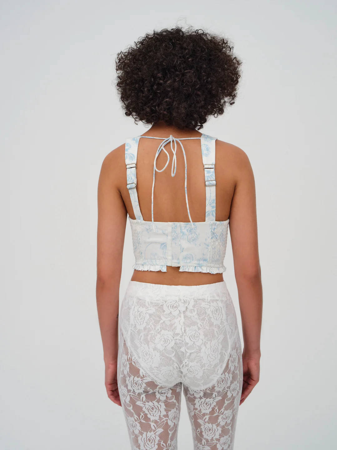 Chantal Denim Corset Top — Blue