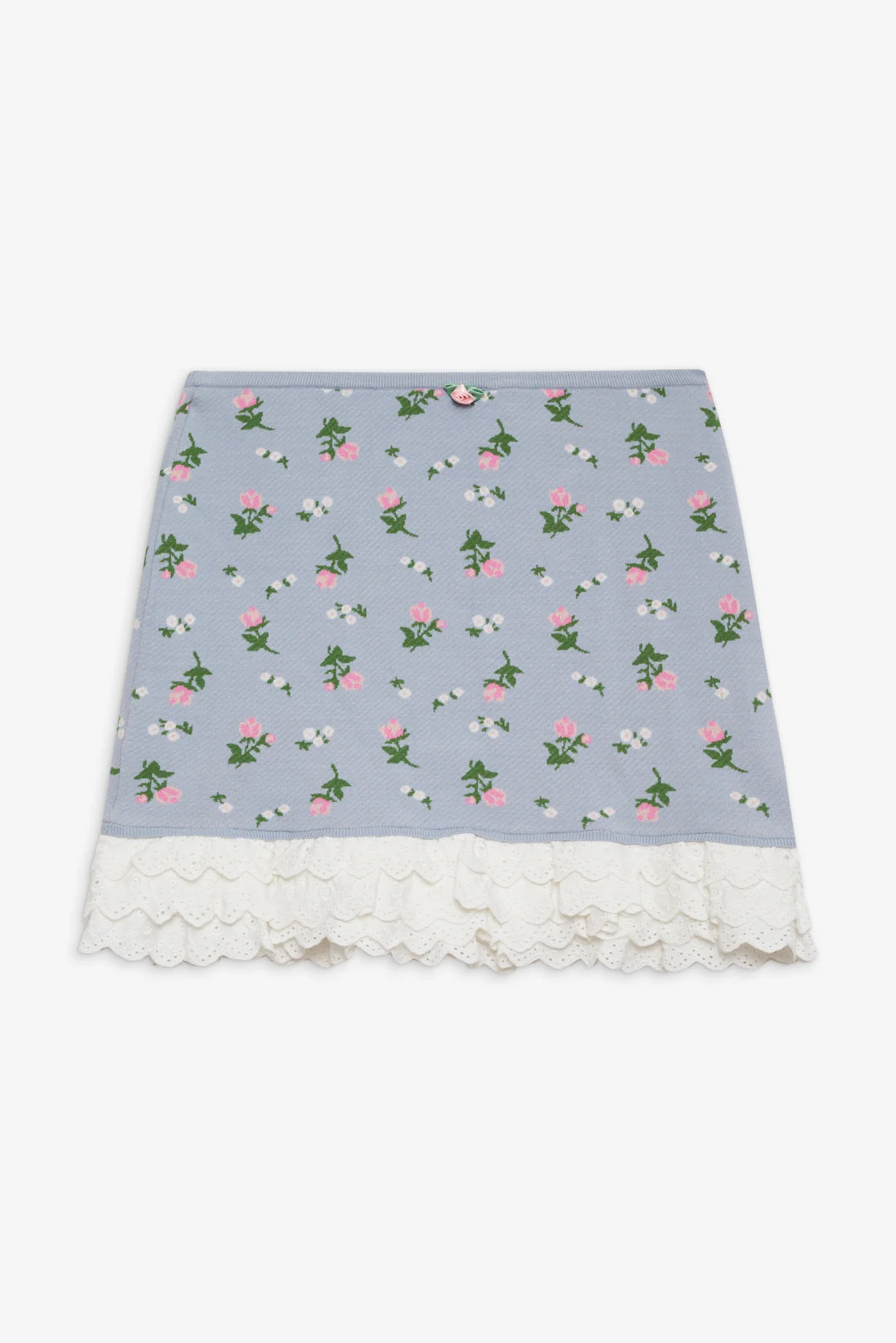 Amalia Knit Mini Skirt — Blue