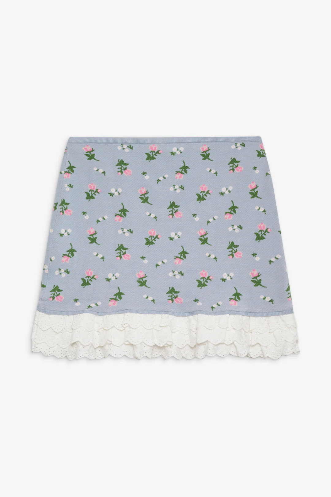 Amalia Knit Mini Skirt — Blue