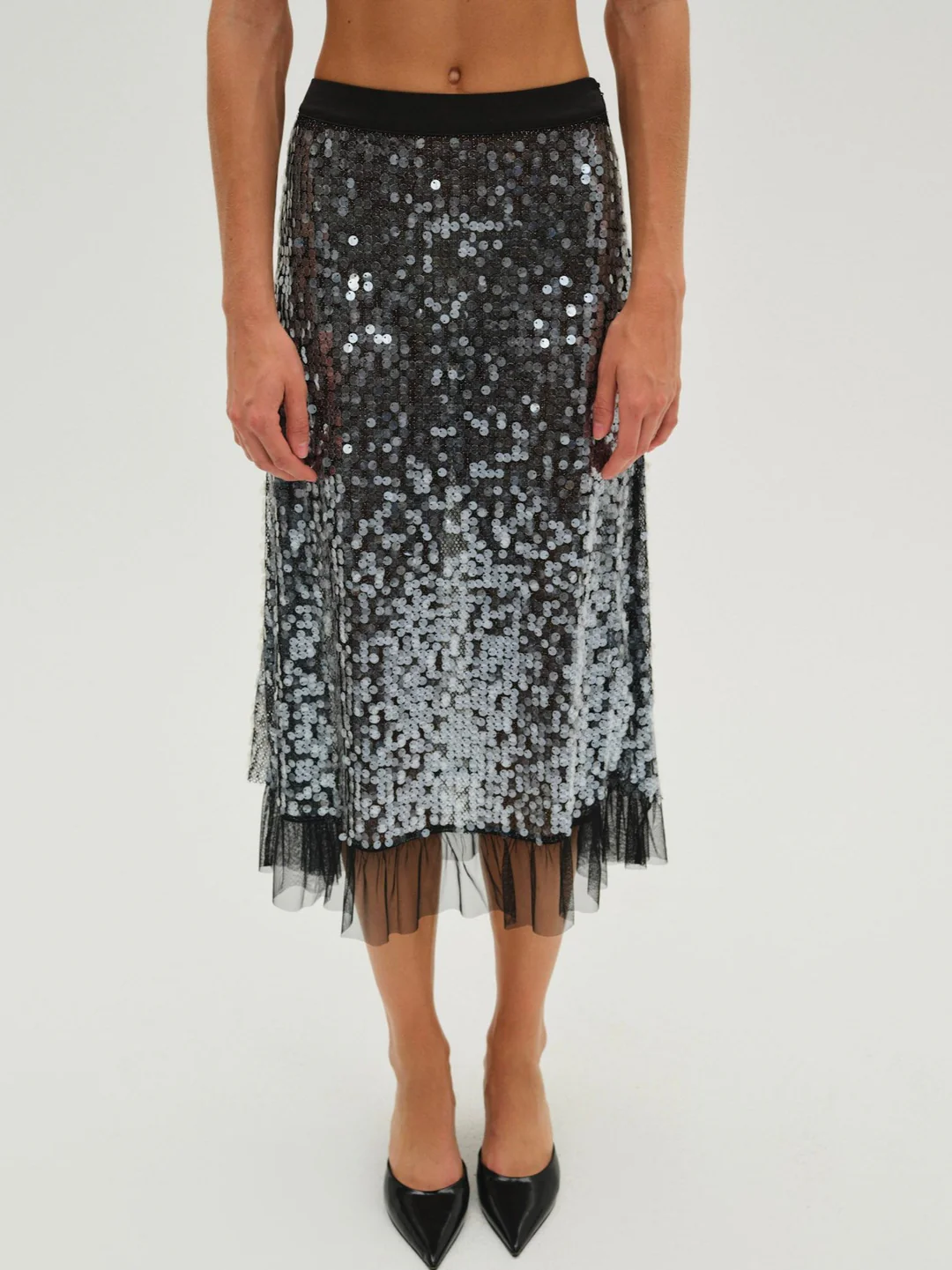 Christelle Midi Skirt — Black