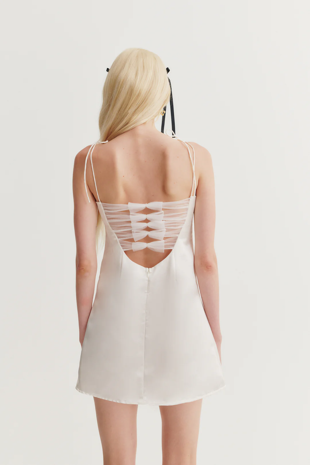 Ambre Mini Dress W/ Gloves — White 6 Ambre Mini Dress W/ Gloves — White