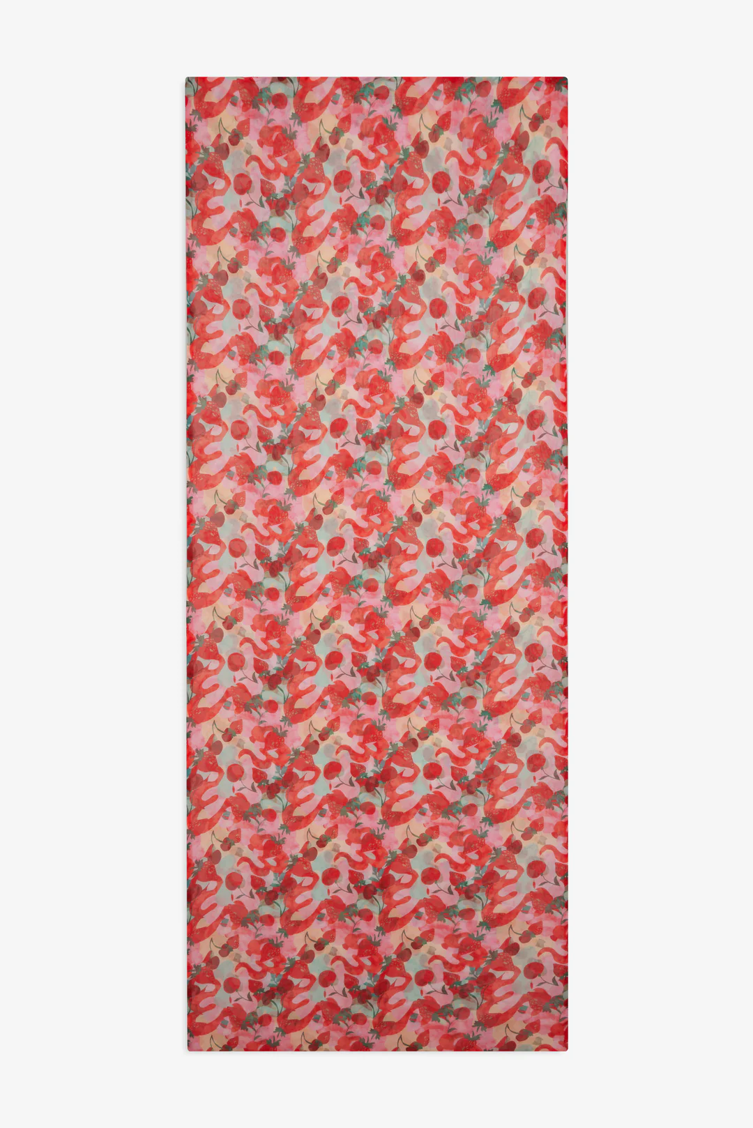 Ambrosia Print Headscarf — Red 3 Ambrosia Print Headscarf — Red