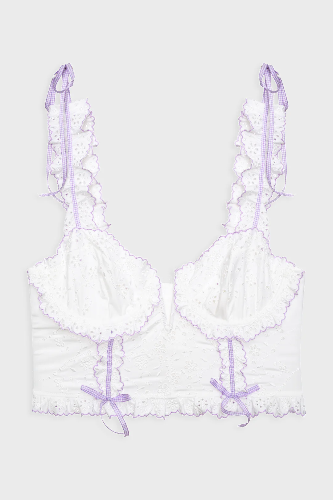 Daisy Eyelet Bustier — Lavender 6 Daisy Eyelet Bustier — Lavender