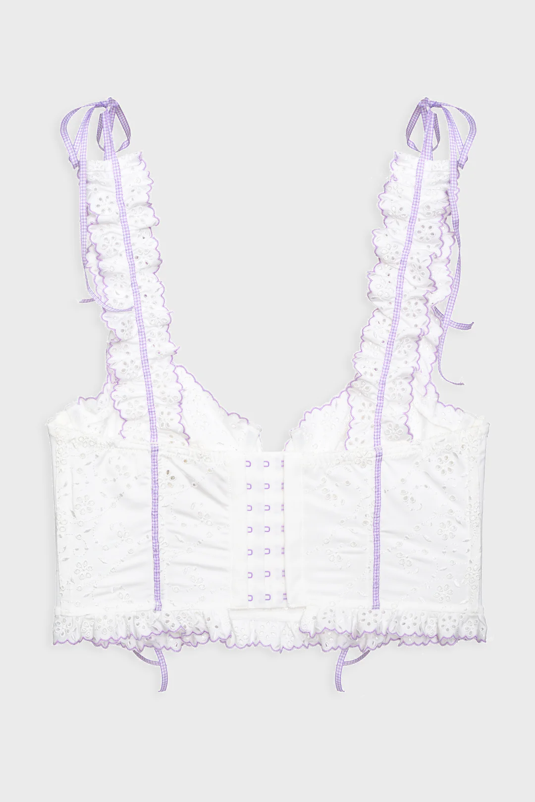 Daisy Eyelet Bustier — Lavender 7 Daisy Eyelet Bustier — Lavender