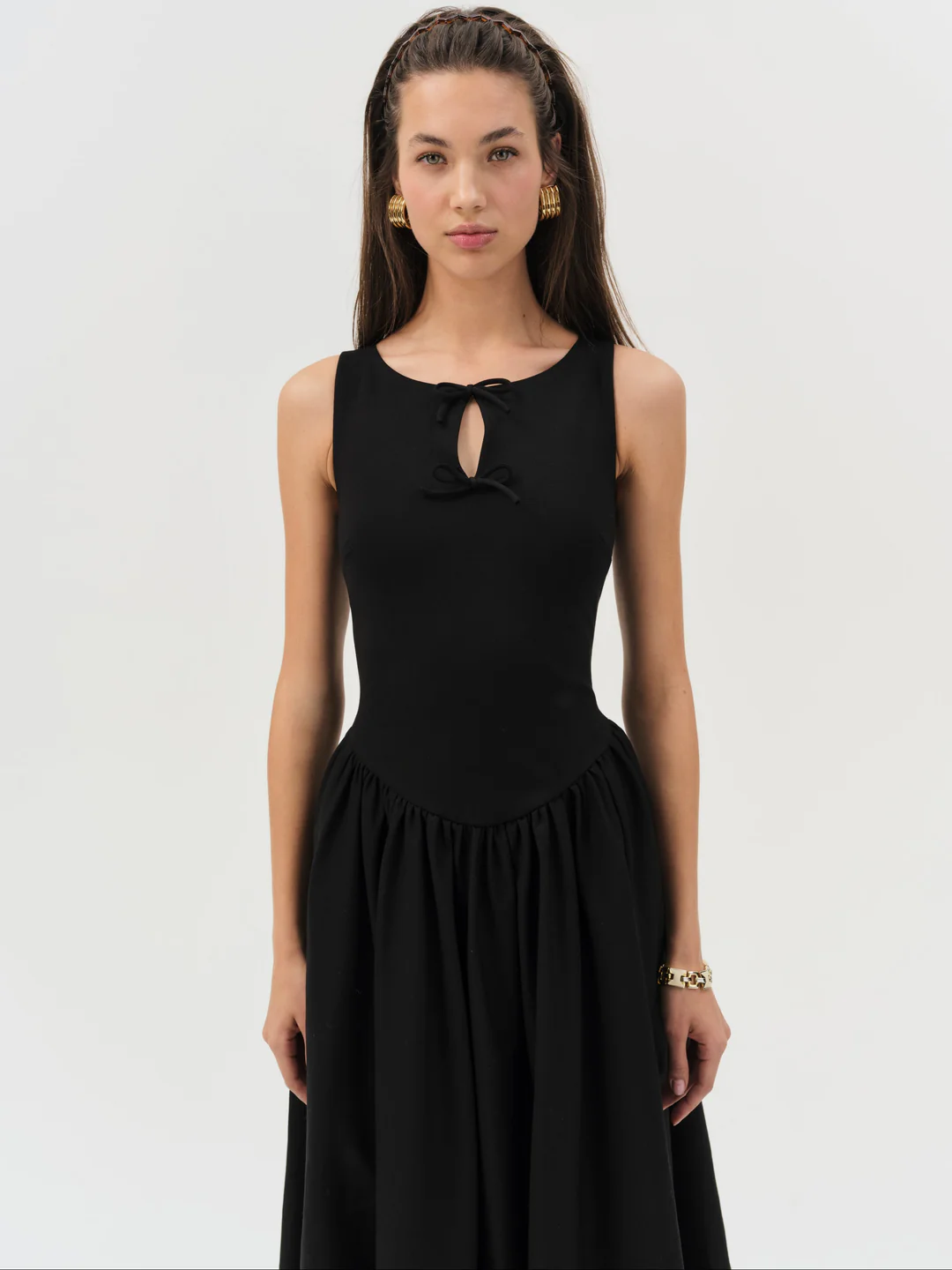 Anika Midi Dress — Black 4 Anika Midi Dress — Black