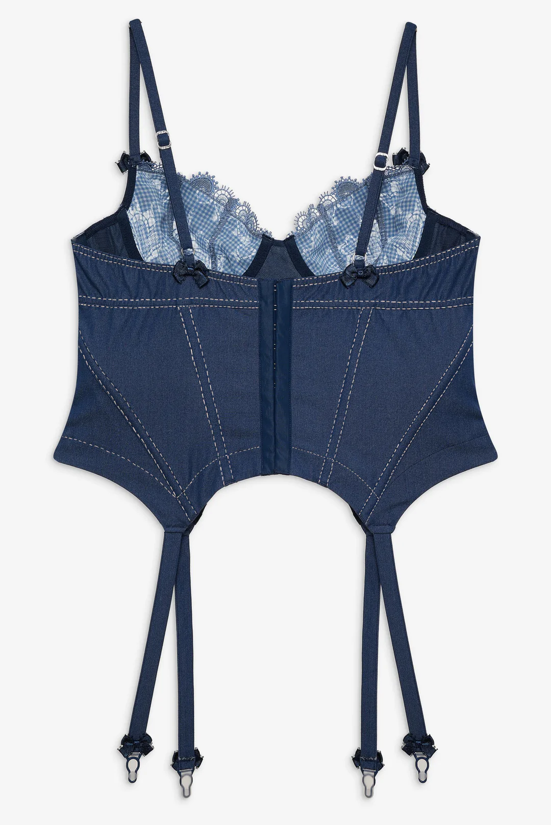 Denim Hearts Bustier — Blue 7 Denim Hearts Bustier — Blue