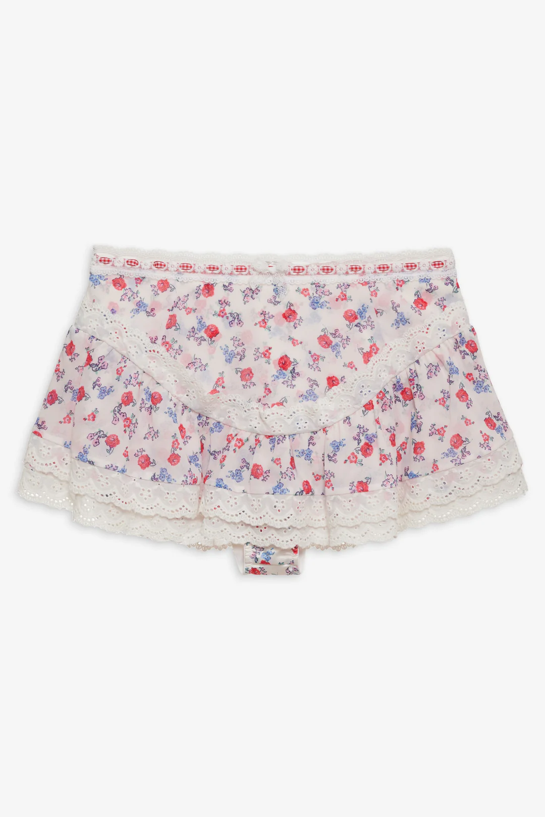 Ditsy Day Mini Skirt — Red