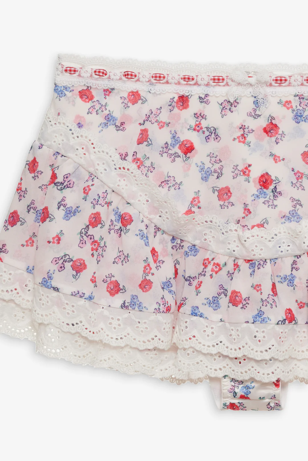 Ditsy Day Mini Skirt — Red