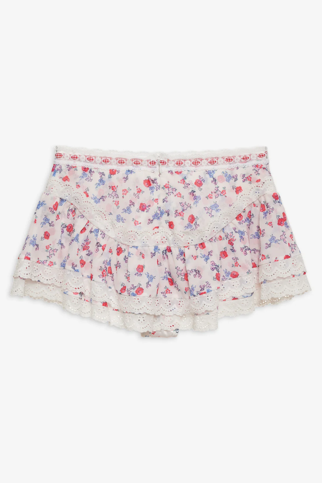 Ditsy Day Mini Skirt — Red