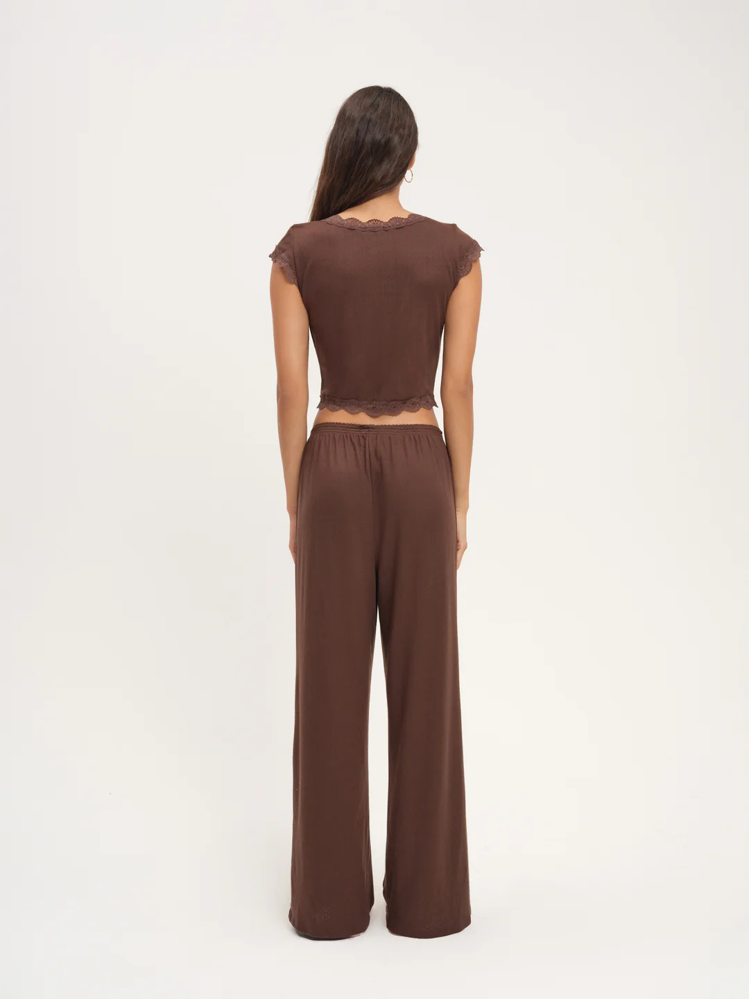 Elliana Wide Leg Pant — Chocolate 3 Elliana Wide Leg Pant — Chocolate