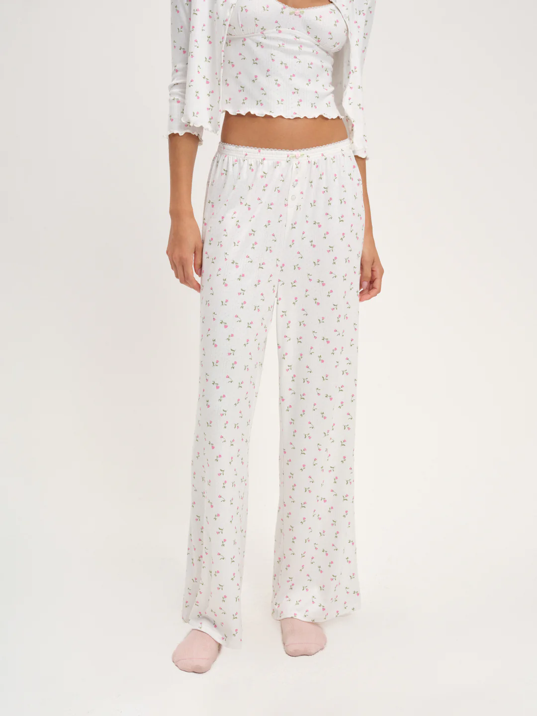 Elliana Wide Leg Pant — White