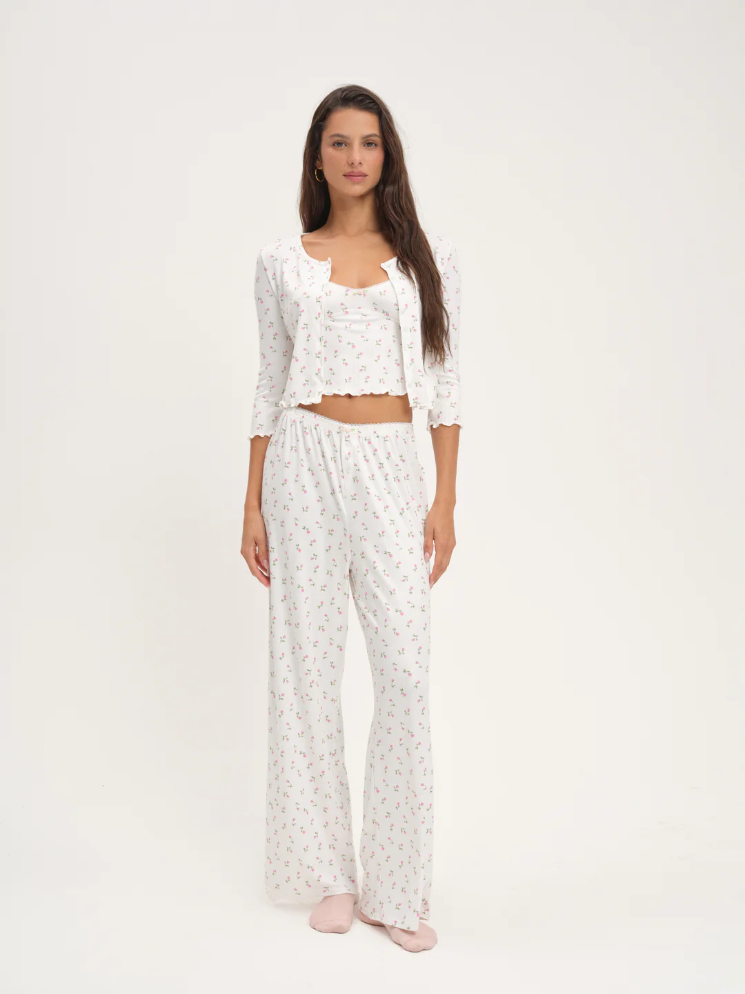 Elliana Wide Leg Pant — White