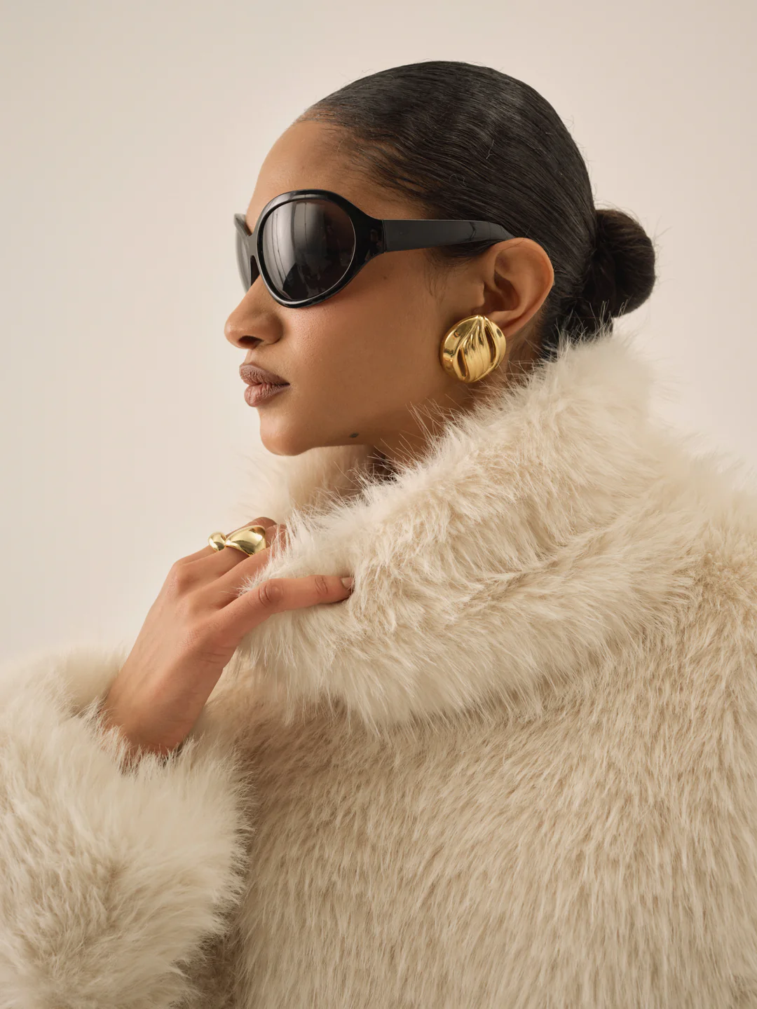 Arctic Faux Fur Pullover — Cream
