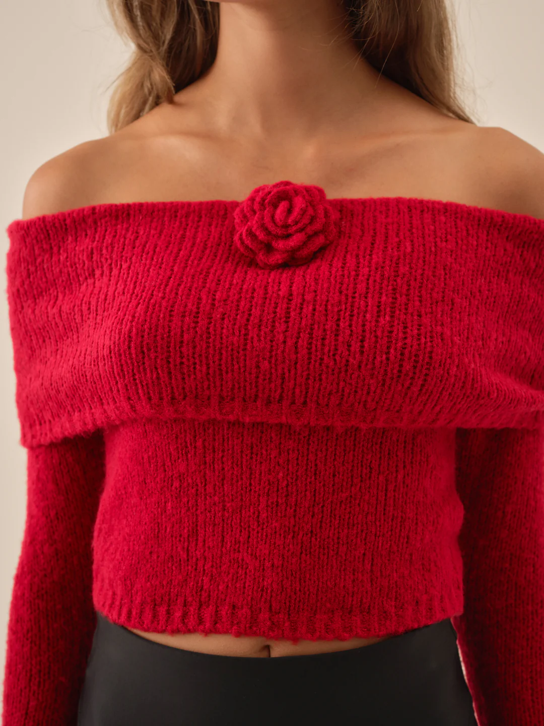 Aspen Knit Top — Red