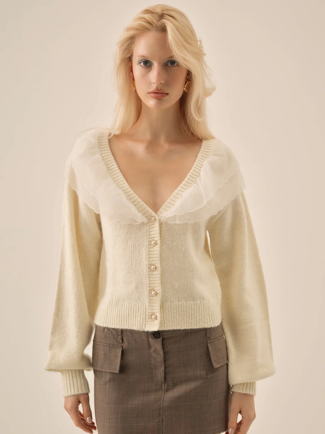 Aster Knit Cardigan — Cream