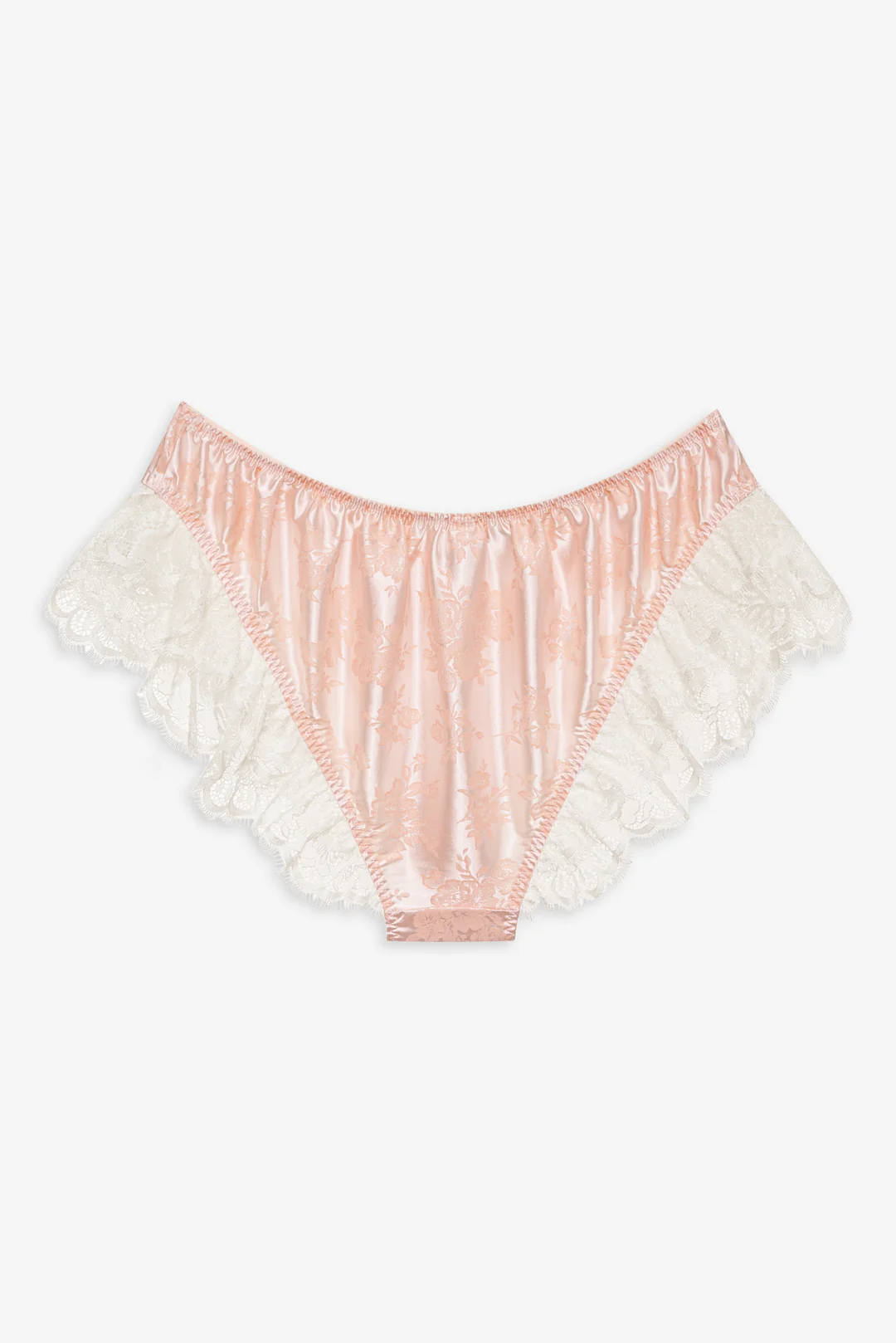 Audrey Jacquard Shorts — Peach