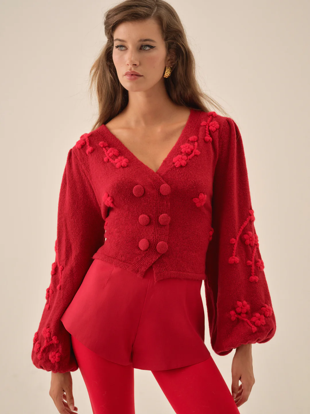 Adalyn Cardigan — Red