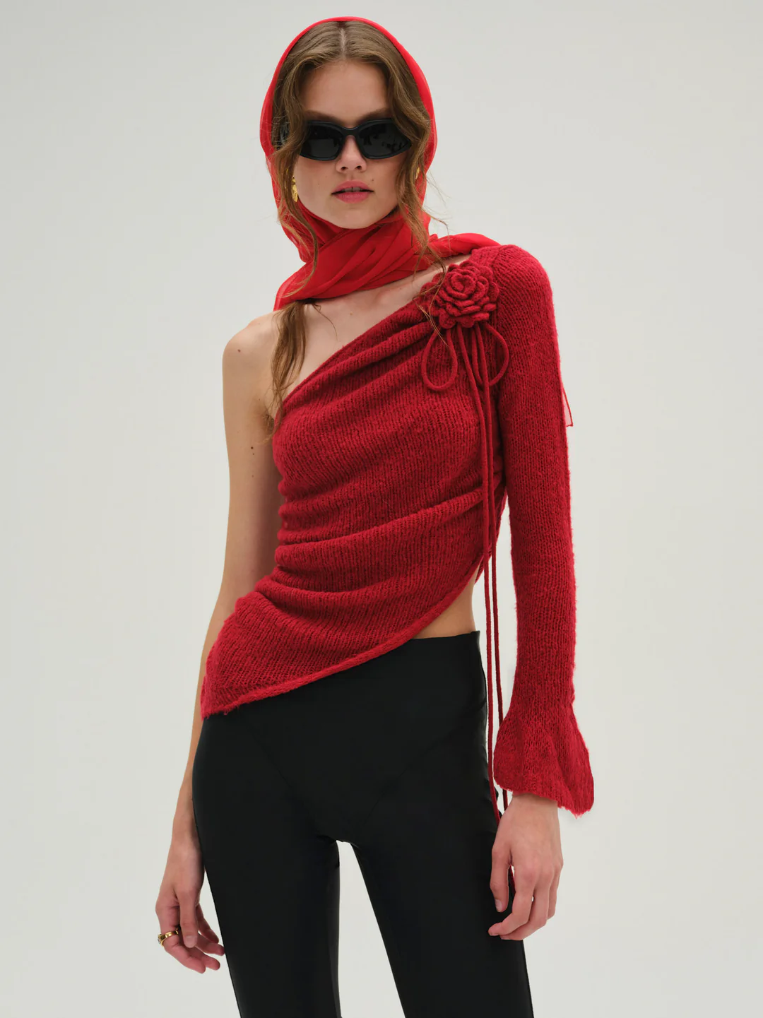Ayanna Knit Top — Red