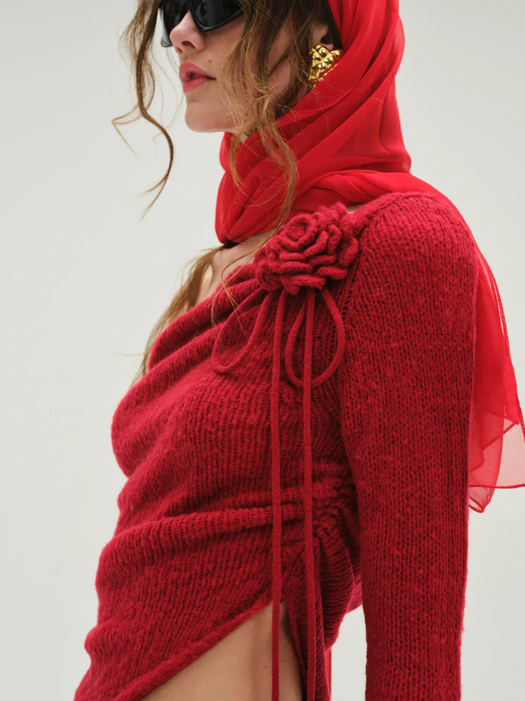 Ayanna Knit Top — Red