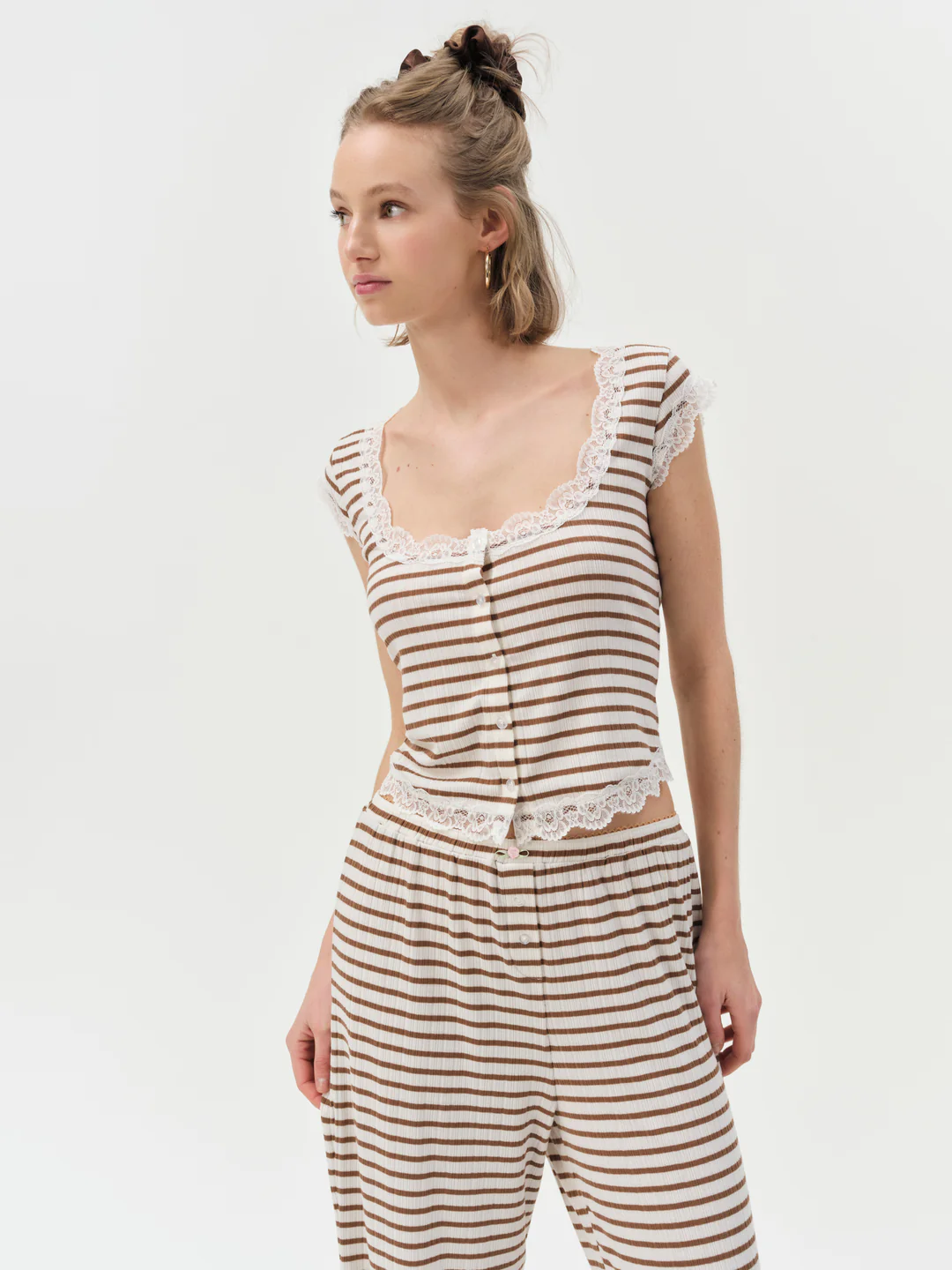 Bella Sleep Top — Brown